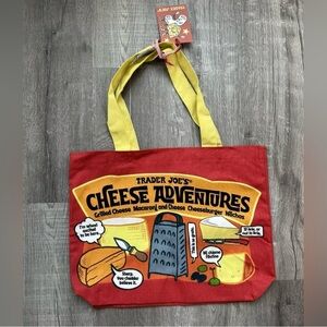 Trader Joe’s NEW CHEESE Heavy Duty Eco Cotton Bag Shopper Tote Cotton 2025